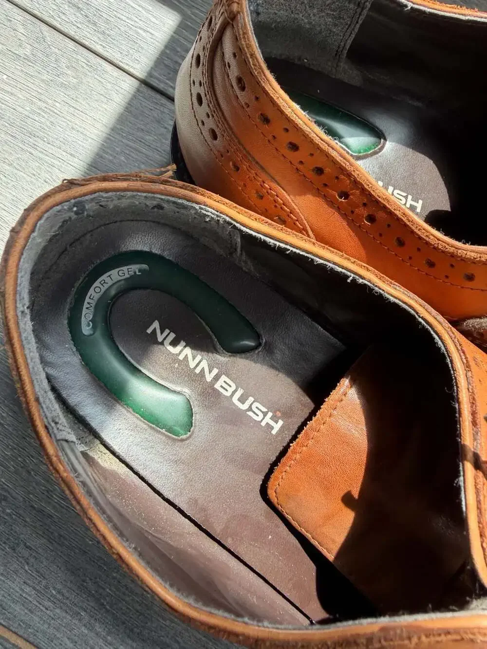 Nunn Bush Fifth Ward Flex Cap Toe Oxford Cognac